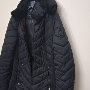Nautica Women's Black Puffer Coat